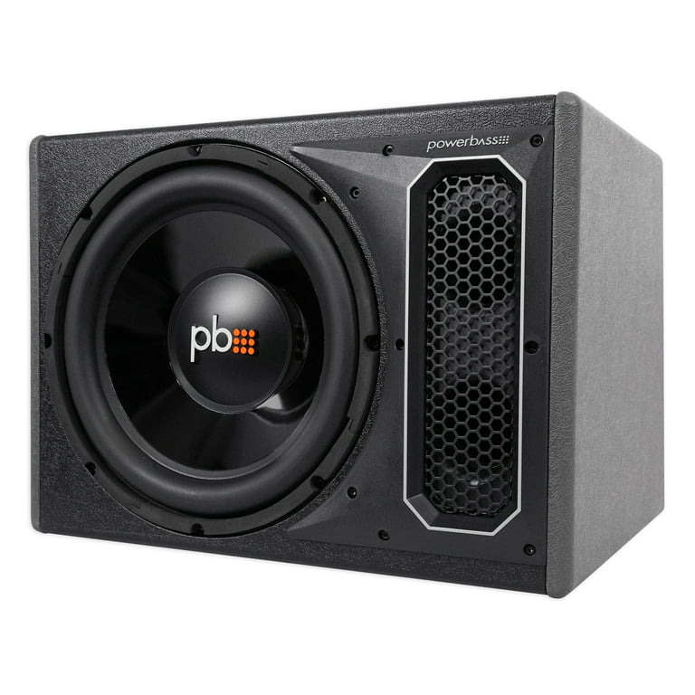 Powerbass 12" Single Loaded Amplified Ported Enclosure with Amp and Amp kit